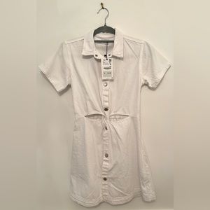 WHITE ZARA JEAN DRESS
